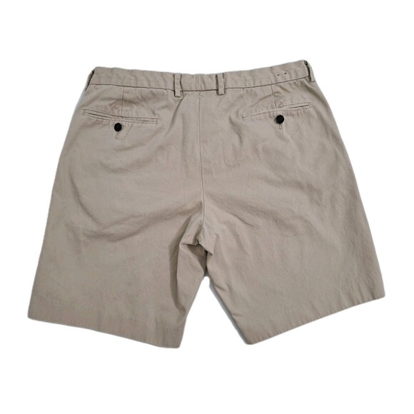 J Crew Bowery Men's 34 Slim Chino Flat Front Shorts Golf Work Bermuda Khaki Tan - Picture 6 of 9